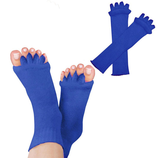 Pair of Foot Alignment Socks Choice of Colour to Relieve Foot Pain, Blue